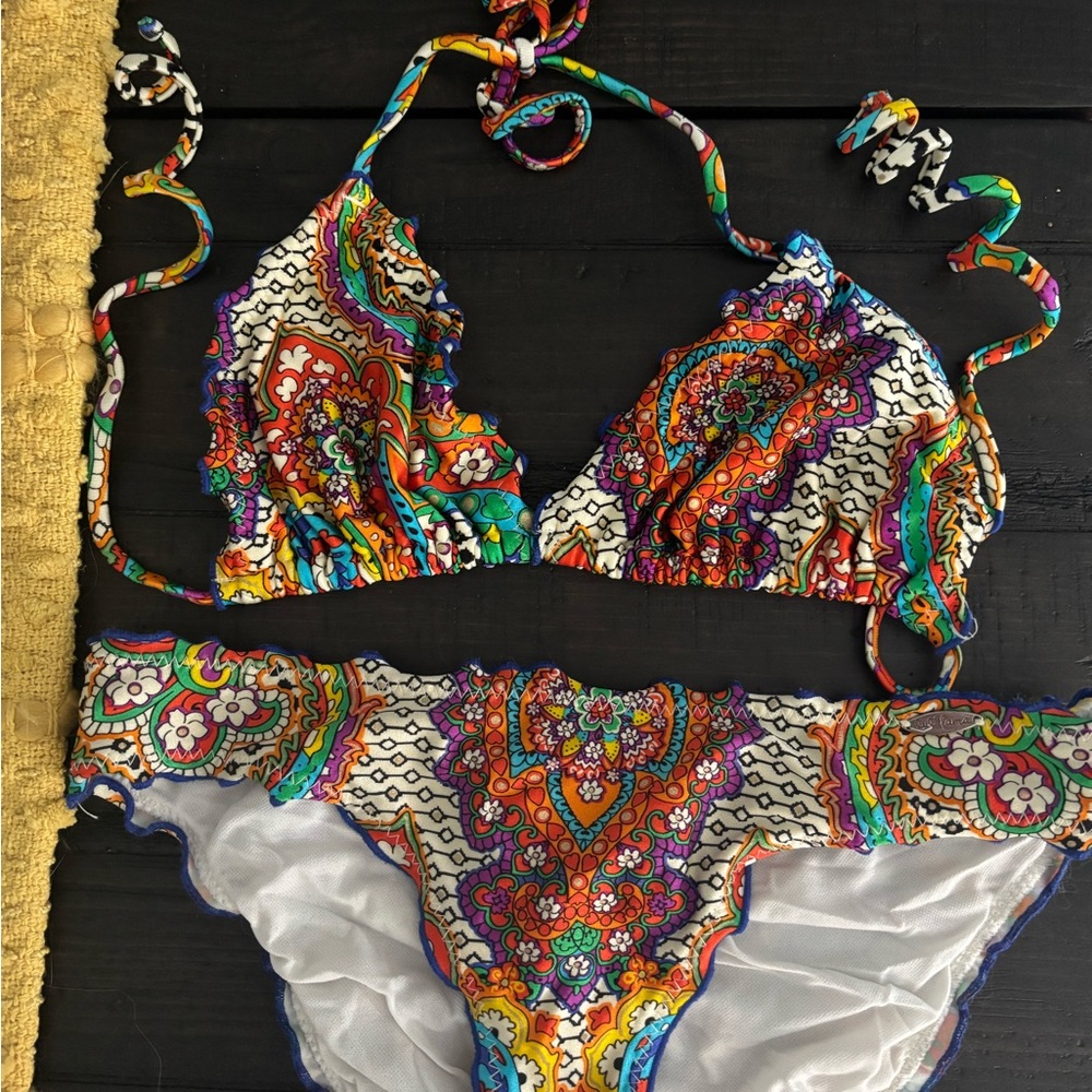 Luli Fama Multicolor Bikini Top/Bottom